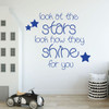 Children's Room Wall Decal - Look At The Stars - Vinyl Decoration For Playroom, Bedroom, Home Or Nursery Decor