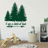 Christian Home Decor - I Am a Child of God With Tree Design - Vinyl Wall Decal for Playroom, Nursery, Children's Bedroom, Church Decoration