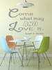 Christian Quotes Wall Decals, Come What May And Love It - Joseph B. Wirthlin" LDS Apostle Religious Decoration Sticker for Home Decor, Church Decoration