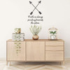 Christian Wall Decal - Arrows - 'Faith is Always Pointing to the Future' - Vinyl Religious Home Decor - Church Decoration