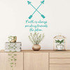 Christian Wall Decal - Arrows - 'Faith is Always Pointing to the Future' - Vinyl Religious Home Decor - Church Decoration