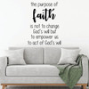 Christian Wall Decal - The Purpose of Faith - Vinyl Art Home Decor for Bedroom or Living Room Decoration