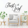 Christian Wall Decal - Trust In The Lord With All Your Heart - Vinyl Scripture And Religious Home Bathroom Decor - Church Decoration