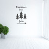 Christmas Tree Wall Decals - Christmas Tree Farm Sign - Holiday Vinyl Stickers For Living Room or Home Decor