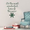 Christmas Wall Decal - It's The Most Wonderful Time Of The Year - Snow Flake Vinyl Decor for Living Room or Home Decoration