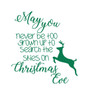 Christmas Wall Decal - May You Never Be Too Grown Up - Holiday Vinyl Decor for Living Room or Home Decoration
