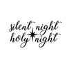 Christmas Wall Decal - Silent Night Holy Nigh - Holiday Vinyl Stickers for Living Room, Family Room Decor or Home Decoration