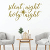 Christmas Wall Decal - Silent Night Holy Nigh - Holiday Vinyl Stickers for Living Room, Family Room Decor or Home Decoration