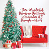 Christmas Wall Decal - These Wonderful Things - Holiday Vinyl Stickers for Living Room, Family Room Decor or Home Decoration