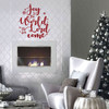 Christmas Wall Decals - Joy To The World - Holiday Vinyl Stickers For Living Room or Home Decor - Farmhouse Decoration