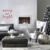 Christmas Wall Decals - Merry And Bright - Holiday Vinyl Stickers For Living Room or Home Decor