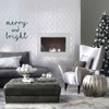 Christmas Wall Decals - Merry And Bright - Holiday Vinyl Stickers For Living Room or Home Decor