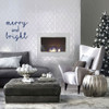 Christmas Wall Decals - Merry And Bright - Holiday Vinyl Stickers For Living Room or Home Decor