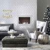 Christmas Wall Decals - Merry And Bright - Holiday Vinyl Stickers For Living Room or Home Decor
