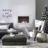 Christmas Wall Decals - Merry And Bright - Holiday Vinyl Stickers For Living Room or Home Decor