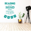 Classroom Decorations for Teachers - Reading is Exercise to the Mind Vinyl Wall Signs Decal, Library Wall Decor - Homeschool Wall Decor - Wall Art for Schools, Classrooms, Libraries and Playrooms