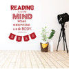 Classroom Decorations for Teachers - Reading is Exercise to the Mind Vinyl Wall Signs Decal, Library Wall Decor - Homeschool Wall Decor - Wall Art for Schools, Classrooms, Libraries and Playrooms