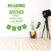 Classroom Decorations for Teachers - Reading is Exercise to the Mind Vinyl Wall Signs Decal, Library Wall Decor - Homeschool Wall Decor - Wall Art for Schools, Classrooms, Libraries and Playrooms