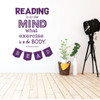 Classroom Decorations for Teachers - Reading is Exercise to the Mind Vinyl Wall Signs Decal, Library Wall Decor - Homeschool Wall Decor - Wall Art for Schools, Classrooms, Libraries and Playrooms