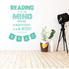 Classroom Decorations for Teachers - Reading is Exercise to the Mind Vinyl Wall Signs Decal, Library Wall Decor - Homeschool Wall Decor - Wall Art for Schools, Classrooms, Libraries and Playrooms