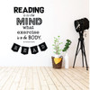 Classroom Decorations for Teachers - Reading is Exercise to the Mind Vinyl Wall Signs Decal, Library Wall Decor - Homeschool Wall Decor - Wall Art for Schools, Classrooms, Libraries and Playrooms