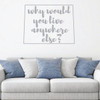Colorado Wall Decal - Why Would You Live Anywhere Else - State Vinyl Art Silhouette for Home Decor, Living Room or Family Room Decoration