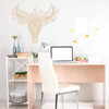 Cow Skull Wall Decal with Flower Design - Vinyl Decoration for Bedroom, Playroom or Home Decor