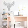 Cow Skull Wall Decal with Flower Design - Vinyl Decoration for Bedroom, Playroom or Home Decor