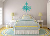 Chandelier Vinyl Wall Decal - Home Decor Silhouette - Decoration for Halloween Party, Girls Bedroom, Family Room, or Nursery - - Multiple Sizes and Colors Available