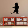Animal Lover Gifts | Bear Skateboarding Vinyl Wall Decal For Home Decor or Veterinary Clinic Decoration | Fun Sticker for Laptop or Water Bottle | Small, Large, Extra Large