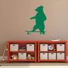 Animal Lover Gifts | Bear Skateboarding Vinyl Wall Decal For Home Decor or Veterinary Clinic Decoration | Fun Sticker for Laptop or Water Bottle | Small, Large, Extra Large