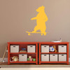 Animal Lover Gifts | Bear Skateboarding Vinyl Wall Decal For Home Decor or Veterinary Clinic Decoration | Fun Sticker for Laptop or Water Bottle | Small, Large, Extra Large
