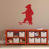 Animal Lover Gifts | Bear Skateboarding Vinyl Wall Decal For Home Decor or Veterinary Clinic Decoration | Fun Sticker for Laptop or Water Bottle | Small, Large, Extra Large