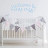Baby Nursery Decor | Welcome To My Crib Cursive Quote Vinyl Decal | Crib Sticker Decoration Available in Pink, Purple, Black, White, Gold Other Colors