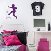 Girls Soccer Player Wall Decal