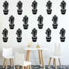 Cute Catus Wall Pattern Decals Silhouettes