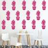 Cute Catus Wall Pattern Decals Silhouettes