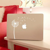 Dandelion Decal Macbook Laptop Sticker for Apple Macbook Air/Pro Computer, White Vinyl and Other Colors