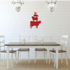 Dining Room Wall Decal - Farm Animals - Chicken, Pig, Sheep, Cow Silhouette Vinyl Art Decoration for Home, Bedroom or Family Room