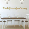 Dining Room Wall Decal - Our Kitchen Is For Dancing - Farmhouse Vinyl Sticker Decoration for Home or Kitchen Decor