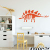 Dinosaur Wall Decal - Stegosaurus Bones - Personalized Vinyl Sticker Decoration for Children's Room Playroom, Preschool or Classroom Decor