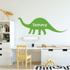 Dinosaur Wall Decals - Brontosaurus - Personalized Dinosaur Wall Art - Dinosaur Vinyl Wall Decals For Children's Room Decoration - Playroom Decor - Preschool Classroom Wall Decor