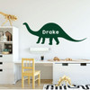 Dinosaur Wall Decals - Brontosaurus - Personalized Dinosaur Wall Art - Dinosaur Vinyl Wall Decals For Children's Room Decoration - Playroom Decor - Preschool Classroom Wall Decor