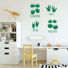 Dinosaur Wall Decals - Stegosaurus, T-Rex, Raptor, Triceratops Vinyl Tracks - Wall Decoration For Children's Room Playroom, Preschool or Classroom Decor