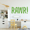 Dinosaur Wall Decor - RAWR! Decal - Vinyl Wall For Boys Room Or Playroom Decoration