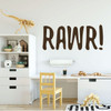 Dinosaur Wall Decor - RAWR! Decal - Vinyl Wall For Boys Room Or Playroom Decoration