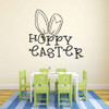 Easter Bunny Decorations, Christian Vinyl Wall Art, Easter Fun Wall Decor for Church, Home, Private Preschool, Wall Art Decals for Kids
