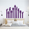Electric Guitar Over the Bed Wall Decal Silhouette - Music Studio Decor - Vinyl Decorations for Home, Bedroom or Playroom - Musician Gift