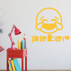 Emoji Wall Decal - Laughing Crying - Personalized Vinyl Art Decorations for Teens, Boys or Girl's Bedroom, Playroom or Home Decor