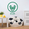 Emoji Wall Decal - Laughing Tongue Out - Personalized Vinyl Decorations for Boys or Girl's Bedroom, Playroom Decor